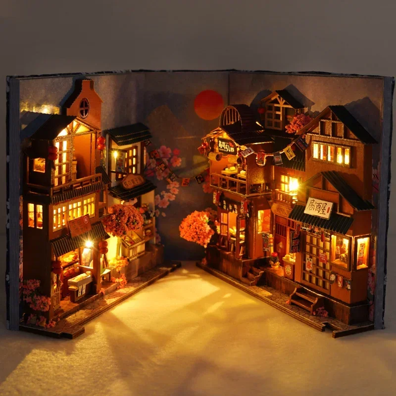 Kendin Yap Ahşap Japon Stilind - Diy Wooden Book Nook Kit Shelf Insert incelemesi ve fiyatı